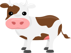 Cow Cartoon, Farm, Bovine, Whimsical, Animation PNG