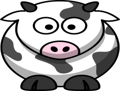Cow Cartoon, Funny, Humor, Characters, Farm PNG