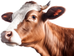 Cow Head, Farm Animal, Animal Anatomy, Livestock Portrait, Country Charm PNG