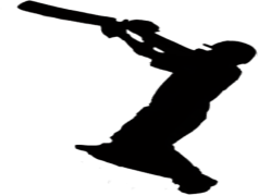 Cricket Silhouette, Field, Outdoor, Sport, Player PNG