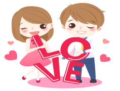 Cute Wedding Couple Cartoon, Sweetheart Animation, Joyful Ceremony Couple, Adorable Bride Groom, Charming Nuptial Scene PNG