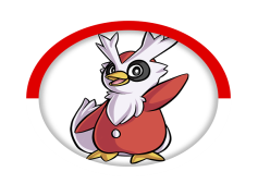 Delibird Pokemon, Ice Type, Rare Encounter, Holiday Spirit, Flying Type PNG