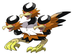 Dodrio Pokemon, Speedy Runner, Three Heads, Johto Region, Beak Attack PNG
