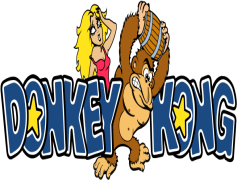 Donkey Kong Logo, Barrel Throwing, Nintendo Icon, Classic Arcade, Retro Gaming PNG