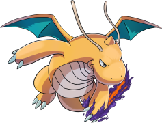Dragonite Pokemon, Strong Attacker, Legendary Status, Dragon Type, Friendly Nature PNG