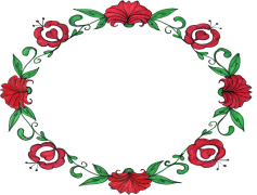 Drawing Floral Circle Border Frame, Circular Design, Elegant Border, Art Decor, Vintage Style PNG