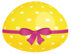 Easter Eggs Dotted Yellow PNG