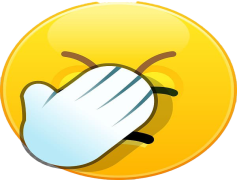 Facepalm Emoji, Humor Reaction, Meme Gesture, Disappointment Symbol, Silly Expression PNG