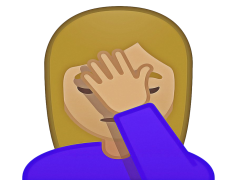 Facepalm Emoji, Reaction, Humor, Gesture, Meme PNG