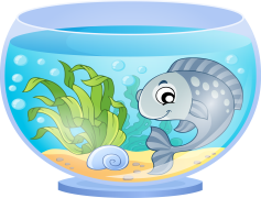 Fish Tank Vector, Underwater Scene, Aquatic Life, Fish Bowl, Ocean Illustration PNG