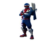 Fornite Alpine Ace USA, Winter Style, Fortnite Collection, USA Theme, Gaming Outfit PNG