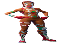 Fortnite Gingerbread, Cute Appearance, Sweet Treat, Seasonal Outfit, Holiday Theme PNG