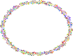 Garland Frame Vector Circle, Artistic, Elegant, Border, Decorative PNG