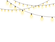 Garland Light Glowing, Twinkling Lights, Festive Illumination, Warm Ambiance, Holiday Glow PNG