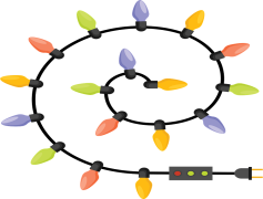 Garland Light Led, Festive Illumination, Warm Glow, Decorative Lighting, Holiday Decor PNG