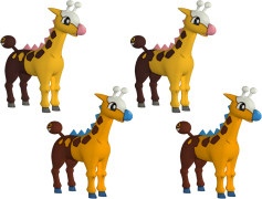 Girafarig Pokemon, Twin Tail, Hoenn Region, Normal Type, Long Neck PNG