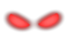 Glowing Red Eyes, Cursed Vision, Sinister Glare, Luminous Scarlets, Haunting Glow PNG