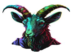 Goat Head, Rustic Decor, Vintage Aesthetic, Occult Sign, Bohemian Style PNG