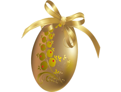 Gold Easter Egg, Holiday Tradition, Festive Symbol, Spring Celebration, Colorful Surprise PNG