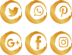 Gold Social Media Icons, Opulent Social Media Tokens, Premium Social Media Emblems, Chic Social Media Logos, Stylish Social Media Markers PNG