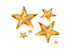Gold Star Sticker, Motivation Sticker, Recognition Emblem, Praise Label, Achievement Token PNG
