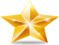 Gold Star Sticker, Motivational Decal, Recognition Label, Success Marker, Achievement Emblem PNG