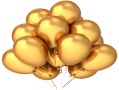 Golden Brown Balloon, Floating, Joy, Air, Party PNG
