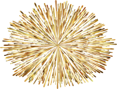 Golden Vector Fireworks, Burst, Sparkle, Colorful, Celebration PNG