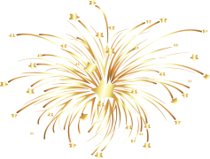 Golden Vector Fireworks, Colorful, Display, Festive, Explosive PNG