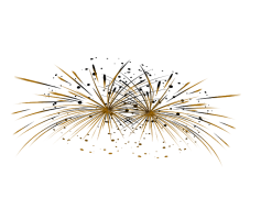 Golden Vector Fireworks, Display, Sparkle, Celebration, Festivity PNG