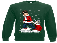 Green Christmas Jumper, Winter Fashion, Christmas Outfit, Festive Apparel, Jolly Style PNG