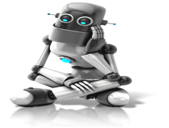 Grey Robot, Advanced Machine, AI Companion, Futuristic Droid, Cybernetic Being PNG