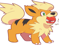 Growlithe Pokemon, Loyal Guardian, Flame Coat, Evolution Potential, Friendly Companion PNG