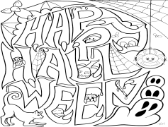 Halloween Coloring Pages, Ghostly Art Pages, Creepy Coloring Templates, Pumpkin Coloring Activities, Witch Themed Coloring PNG