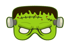 Halloween Mask, Spooky Costume, Haunted Theme, Creepy Face, Trick Or Treat PNG