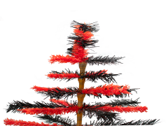 Halloween Xmas Tree, Haunted Seasonal Display, Ghostly Tree Lights, Creepy Christmas Vibes, Spooky Holiday Decor PNG