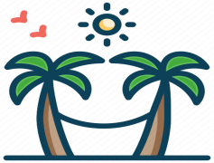 Hammock And Palm Trees, Coastal Vibes, Island Retreat, Summer Serenity, Leisure Time PNG