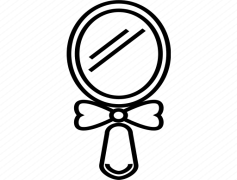 Hand Mirror, Vintage Style, Decorative Item, Compact Accessory, Beauty Tool PNG