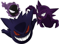 Haunter Pokemon, Haunting Aura, Shadowy Figure, Cursed Spirit, Sinister Presence PNG
