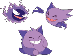 Haunter Pokemon, Sinister Spirit, Shadowy Figure, Cursed Entity, Ghost Type PNG