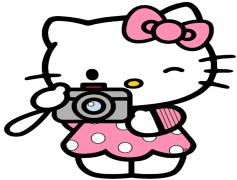 Hello Kitty Logo, Playful Theme, Iconic Branding, Bow Accent, Cartoon Aesthetic PNG