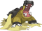 Hippowdon Pokemon, Desert Habitat, Heavyweight, Hippo Creature, Ground Type PNG