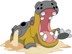 Hippowdon Pokemon, Earthquake Move, Heavyweight, Drought Ability, Desert Dweller PNG