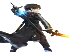 Kazuto Kirigaya – Kirito, Game Master, Virtual Reality, Dual Wielding, Heroic Protagonist PNG