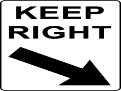 Keep Right, Navigation, Direction, Travel, Guidance PNG