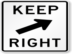 Keep Right, Roadway, Guidance, Travel, Direction PNG