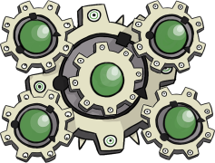 Klinklang Pokemon, Iron Clad, Steel Type, Heavy Metal, Sound Wave PNG