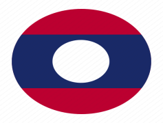 Laos Flag, Southeast Asia, Blue Field, Heritage Representation, Red Stripe PNG