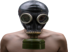 Leather Cool Gas Mask, Unique Fashion, Steampunk Accessory, Statement Piece, Retro Aesthetic PNG