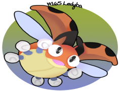 Ledyba Pokemon, Evolution Line, Flying Insect, Bug Type, Social Species PNG